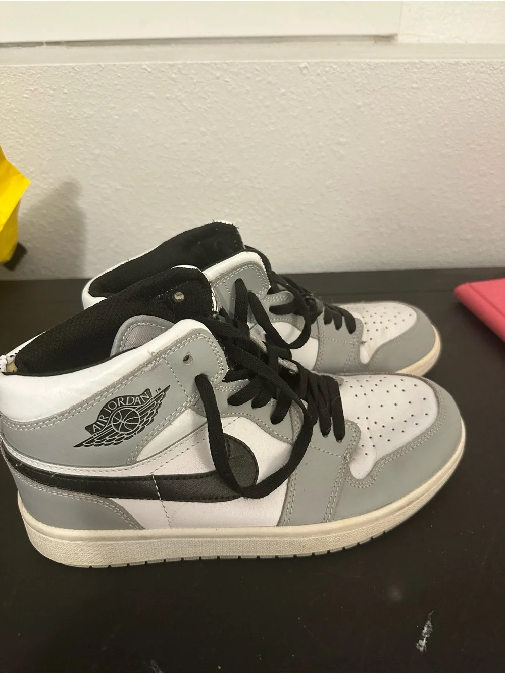 Jordan Air Jordan 1 Mid Sneakers - White, Gray & Black